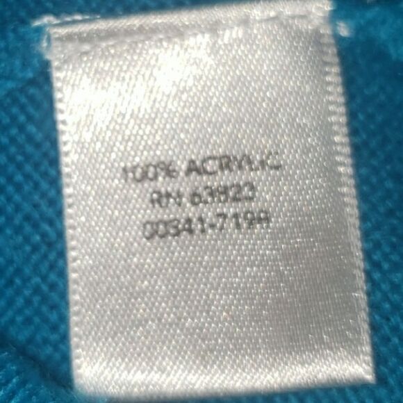 CJ Banks Teal Rhinestone Button Up Long Sleeve Sweater - Picture 7 of 7